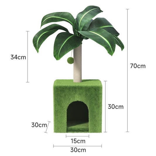 Space-Saving Coconut Tree Cat Climber