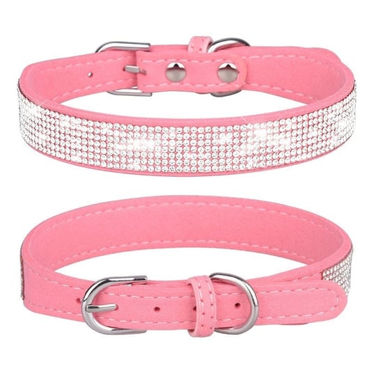Diamond Studded Polyester Dog Collar for Decoration