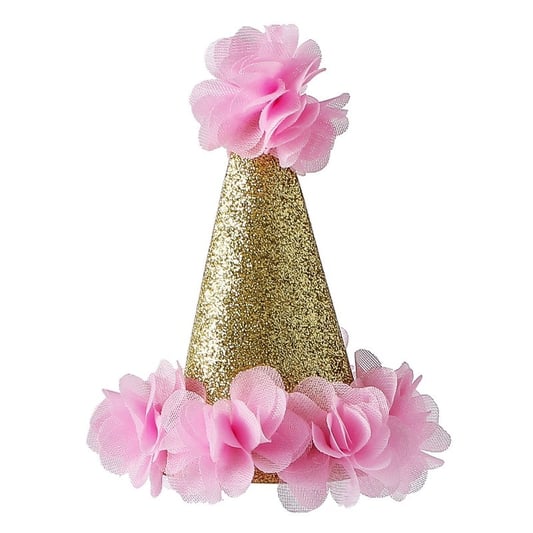 Pet Birthday Hat Adjustable Fur Ball