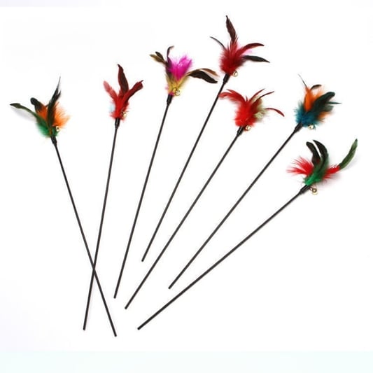 65cm Cat Teaser Stick with Feather and Bell