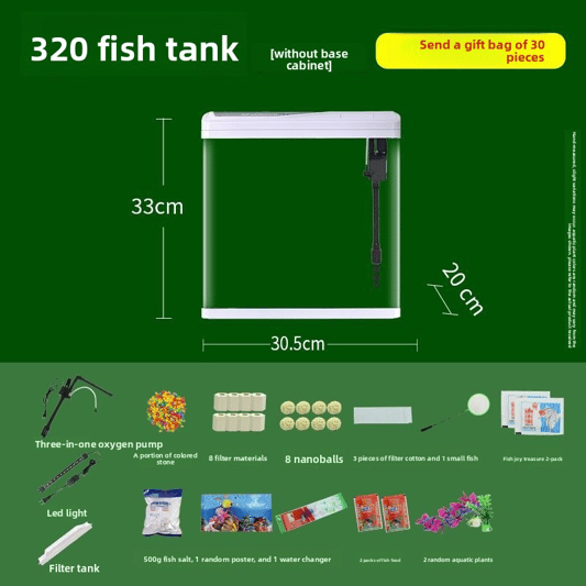 Luxury Aquarium with Bottom Cabinet and Silent Aerator