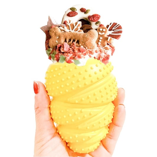 Honeycomb Rubber Dog Chew Toy for Weight Loss