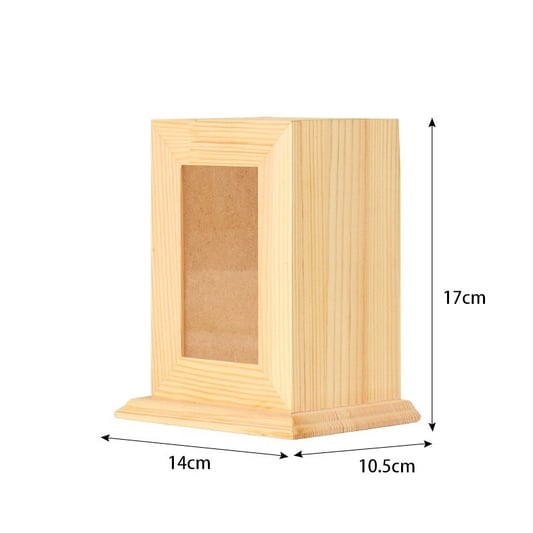 Wooden Pet Cremation Urn with Photo Frame