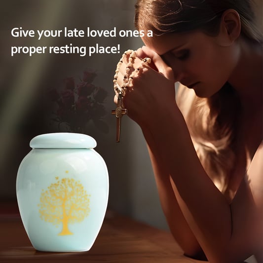 Ceramic Tree of Life Mini Pet Urn