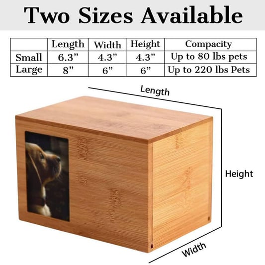 Personalized Wood Keepsake Pet Urns