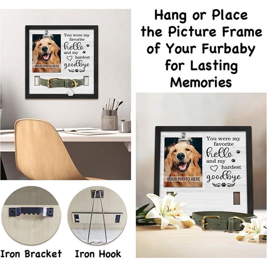 Pet Memorial Frame with Collar Holder