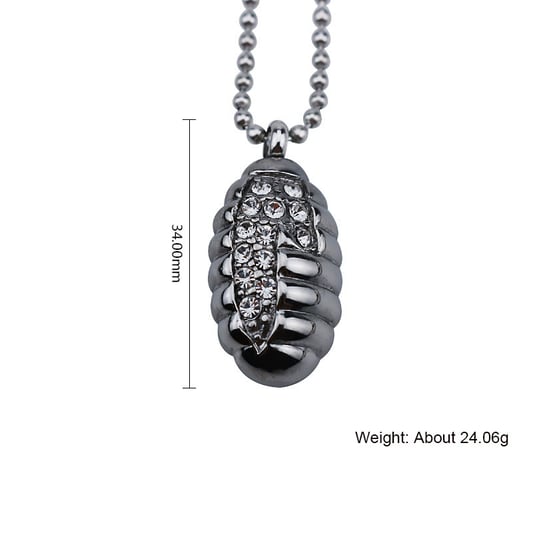 Steel Pendant with Transparent Crystals - Ash Jewelry