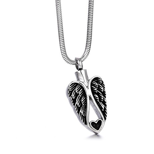 Winged Heart Pendant Cremation Urn