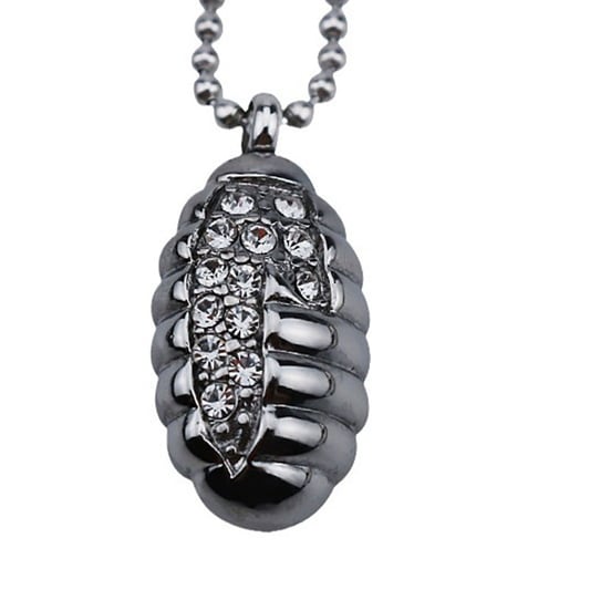 Steel Pendant with Transparent Crystals - Ash Jewelry