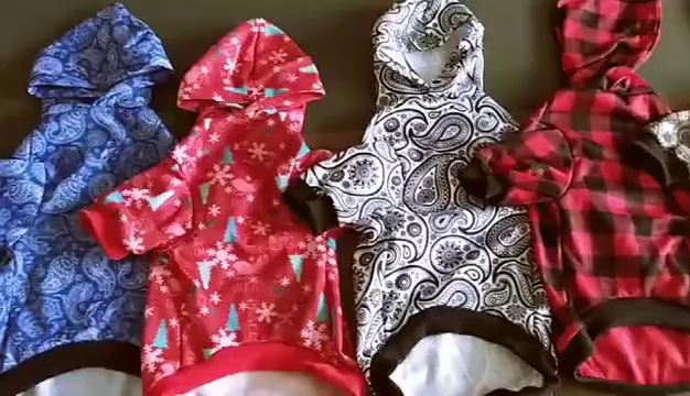 Plaid Fleece Hoodie for Medium Large Dogs