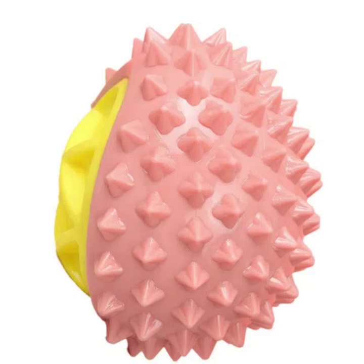 Durian Shape TPR Dog Chew Toy for Teeth Cleaning