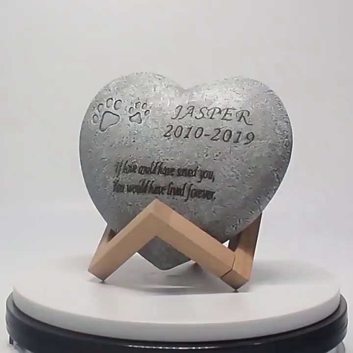 Cat Dog Heart Shaped Memorial Pet Urns