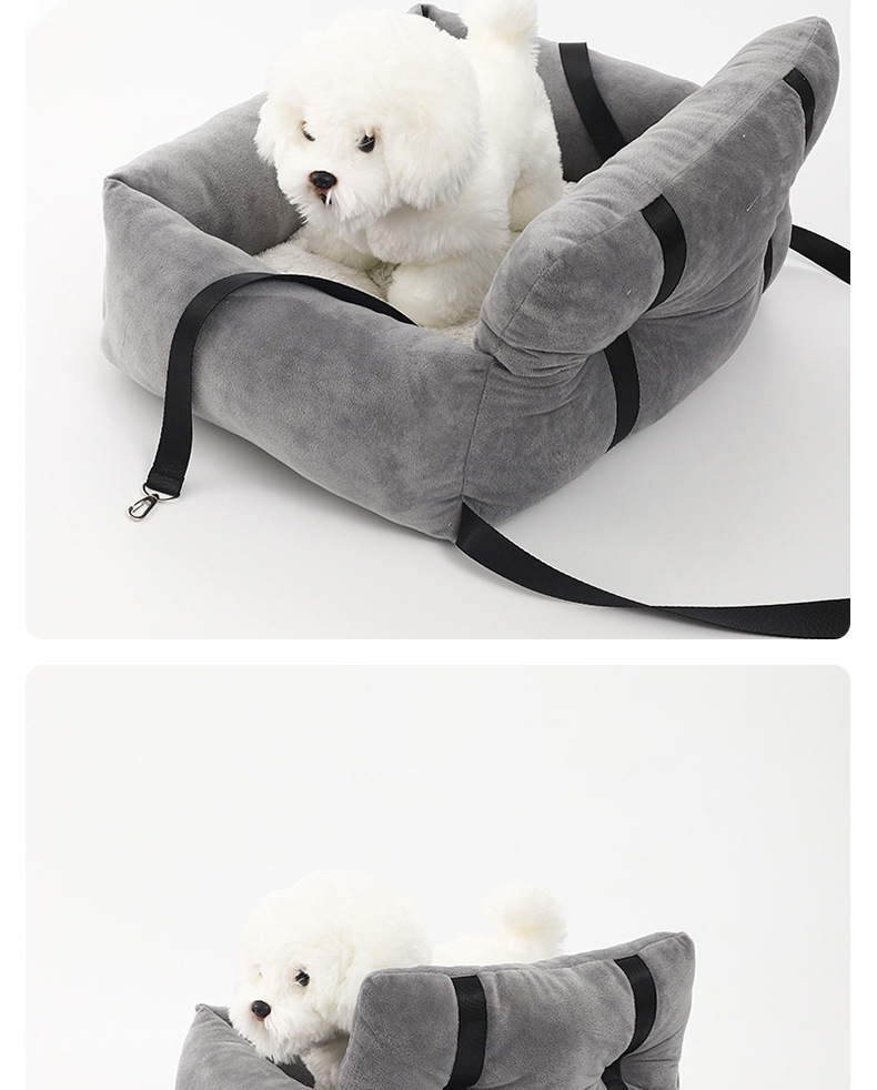 Four-Season Universal Pet Car Seat Cover with Bed